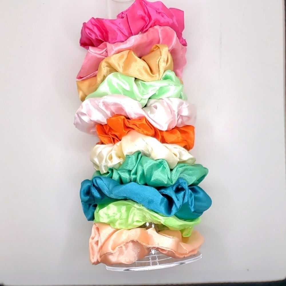 𝅺satin hair scrunchie bundle